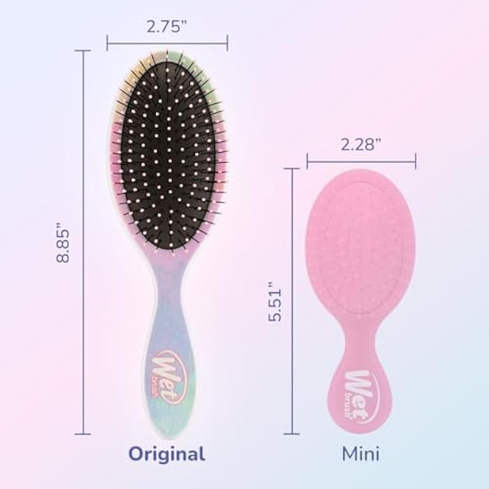 Wet Brush Original Detangler Hair Brush, Color Wash, Stripes, Ultra-Soft IntelliFlex Bristles - Detangling Hairbrush Glides Through Tangles For Wet, Dry & Damaged Hair, Women & Men - Image 5